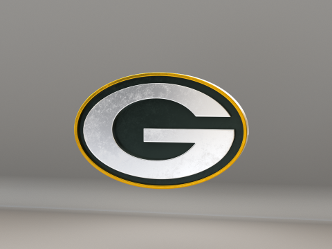 NFL Green Bay Packers Logo Modelo 3D