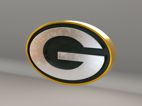 NFL Green Bay Packers Logo Model 3D