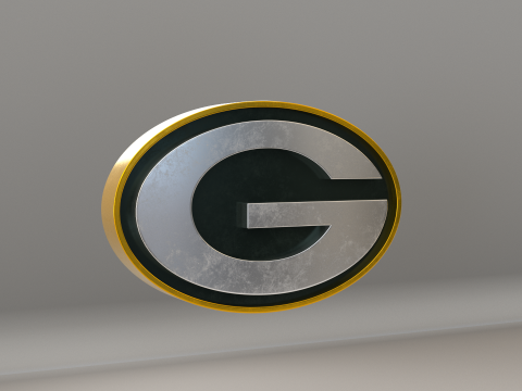 NFL Green Bay Packers Logo Model 3D