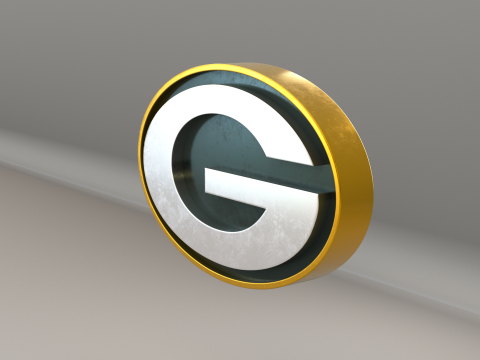 NFL Green Bay Packers Logo Model 3D