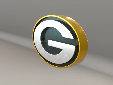 NFL Green Bay Packers Logo 3D Model