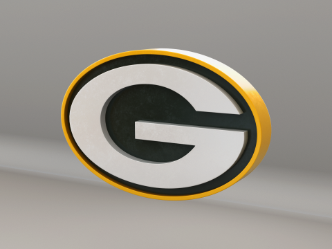NFL Green Bay Packers Logo Model 3D