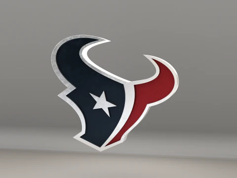 NFL 휴스턴 텍사스 로고 3D 모델