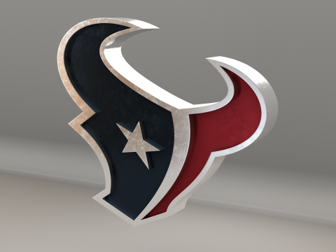 NFL Houston Texans Logo Modello 3D