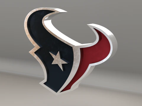 NFL Houston Texans Logo 3D Model