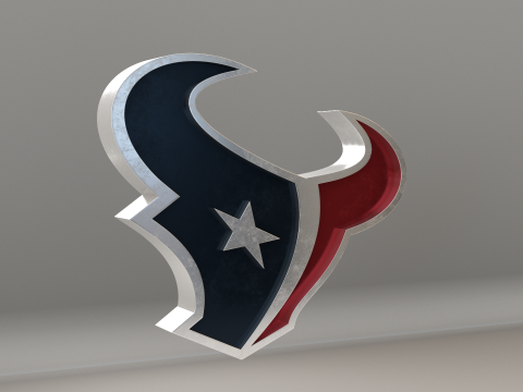 NFL Houston Texans Logo Modello 3D