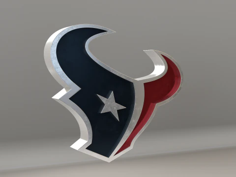 NFL Houston Texans Logo 3D Model