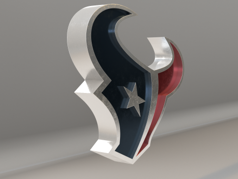 NFL Houston Texans Logo Modello 3D