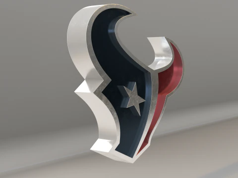 NFL Houston Texans Logo 3D Model