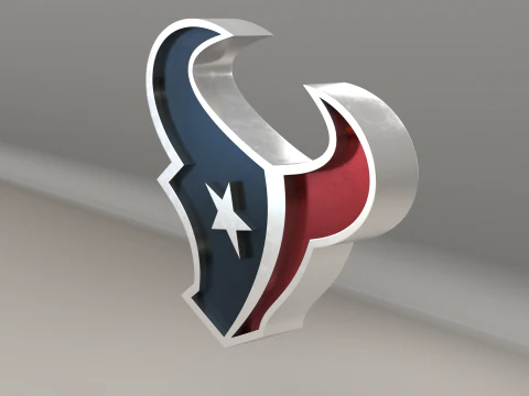NFL Houston Texans Logo 3D Model