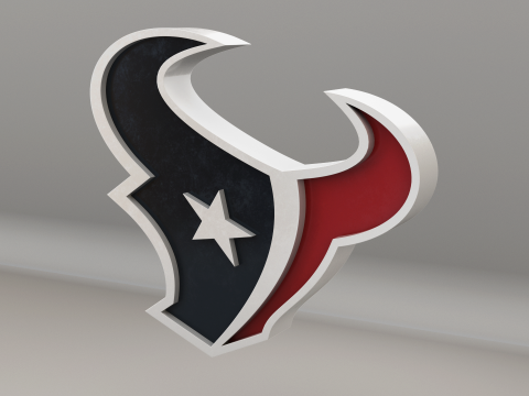 NFL Houston Texans Logo Modello 3D