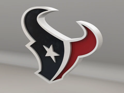 NFL Houston Texans Logo 3D Model