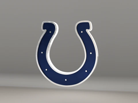 एनएफएल इंडियानापोलिस कोल्ट्स लोगो 3D मॉडल