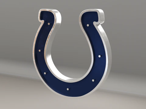 NFL Indianapolis Colts Logo 3D Model