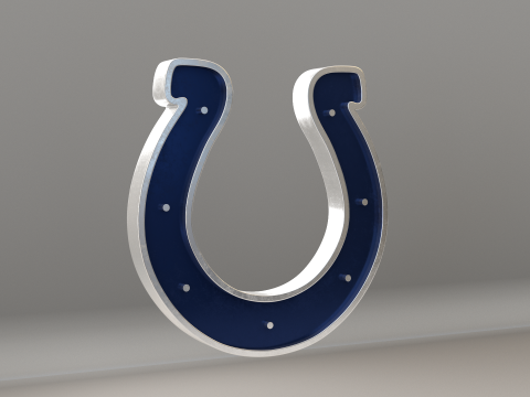 NFL Indianapolis Colts Logo 3D Model