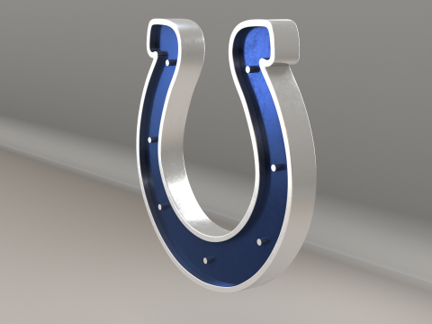 NFL Indianapolis Colts Logo 3D Model