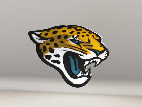 NFL Jacksonville Jaguars Logo Modelo 3D