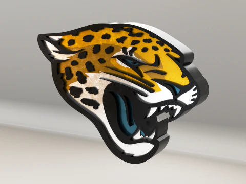 NFL Jacksonville Jaguars Logo 3D Model