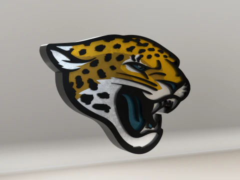NFL Jacksonville Jaguars Logo 3D Model
