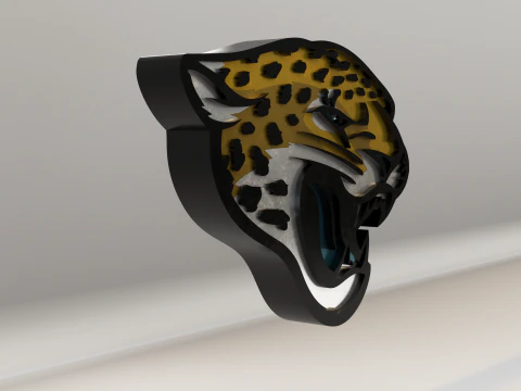 NFL Jacksonville Jaguars Logo 3D Model