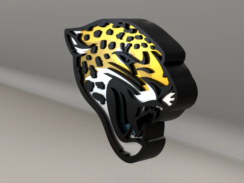 NFL Jacksonville Jaguars Logo 3D Model