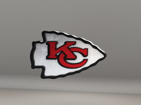 NFL Kansas City Chiefs Logo Modelo 3D