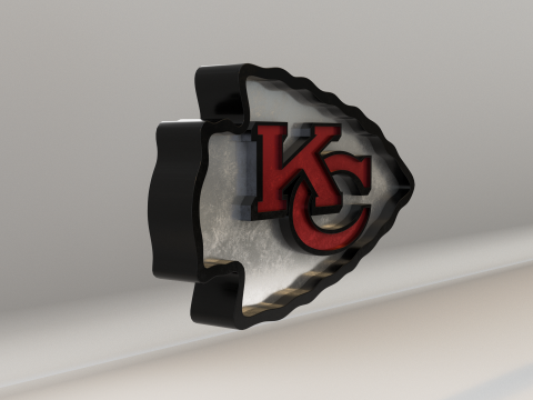 NFL Kansas City Chiefs Logo Modello 3D