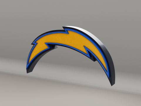 NFL Los Angeles Chargers Logo 3D Model