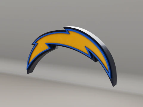 NFL Los Angeles Chargers Logo Modelo 3D