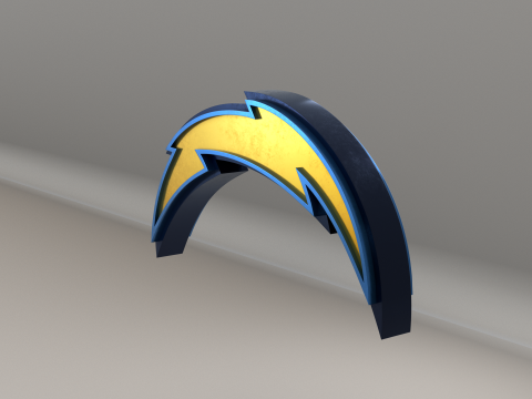 NFL Los Angeles Chargers Logo Modelo 3D