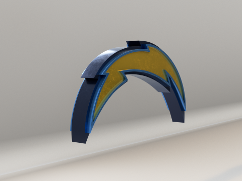 NFL Los Angeles Chargers Logo Modelo 3D
