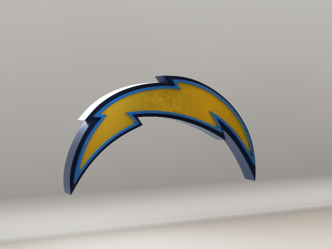 NFL Los Angeles Chargers Logo Modelo 3D