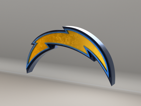 NFL Los Angeles Chargers Logo Modelo 3D