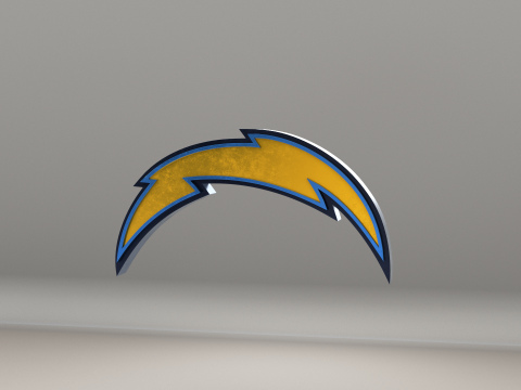 NFL Los Angeles Chargers Logo Modelo 3D