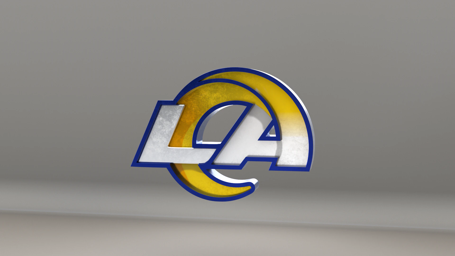 NFL Los Angeles Rams Logo 3D Model .c4d .max .obj .3ds .fbx .stl .blend 
