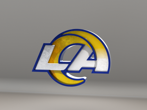 NFL Los Angeles Rams Logo 3D Model