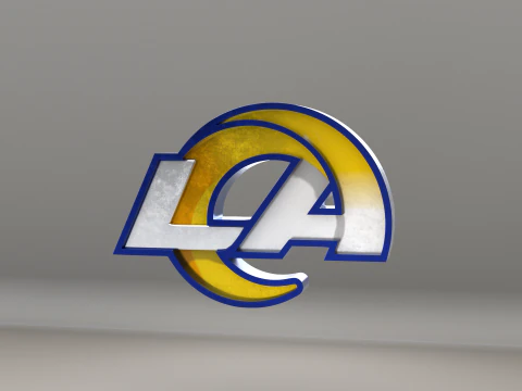 NFL Los Angeles Rams Logo Modelo 3D