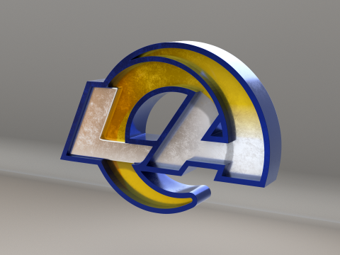 NFL Los Angeles Rams Logo Modèle 3D
