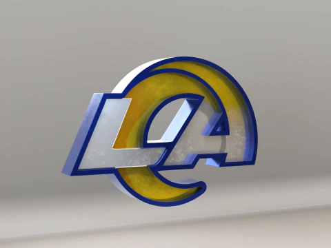 NFL Los Angeles Rams Logo 3D Model