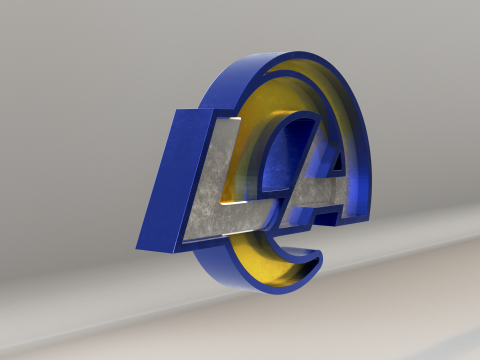 NFL Los Angeles Rams Logo Modèle 3D