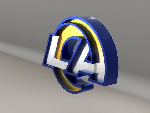 NFL Los Angeles Rams Logo 3D Model