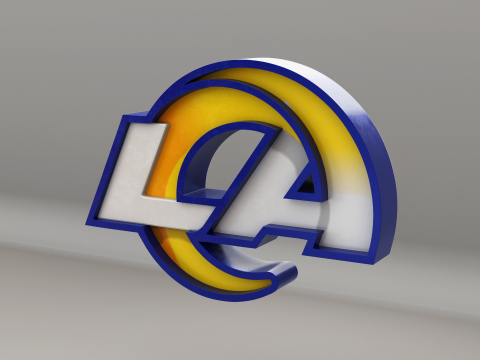 NFL Los Angeles Rams Logo Modèle 3D