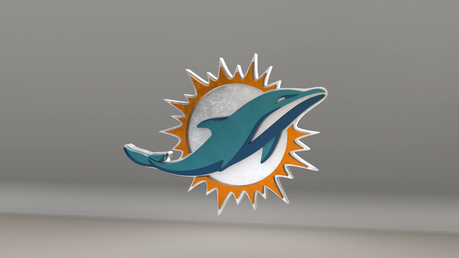 NFL Miami Dolphins Logo 3D Model .c4d .max .obj .3ds .fbx .stl .blend