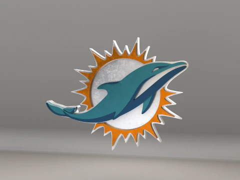 NFL Miami Dolphins Logo Modelo 3D