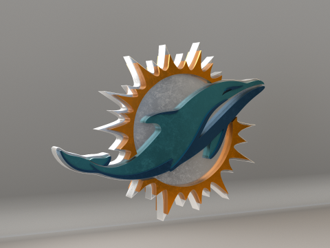 NFL Miami Dolphins Logo Model 3D