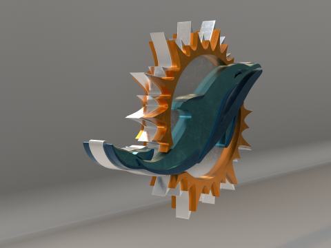 NFL Miami Dolphins Logo Model 3D