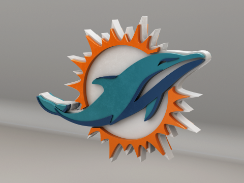 NFL Miami Dolphins Logo Model 3D
