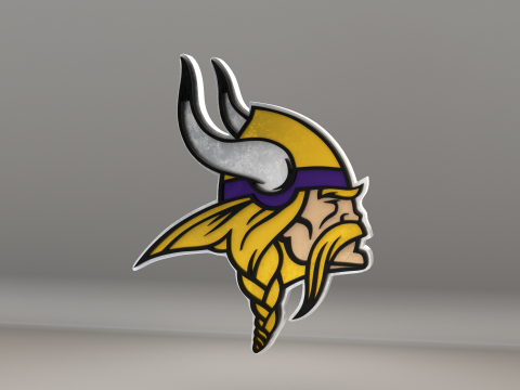 NFL Minessota Vikings Logo 3D Model