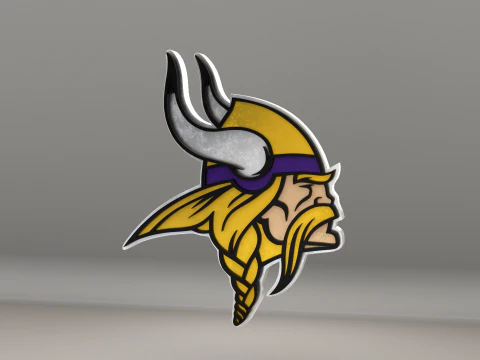 Логотип НФЛ Миннесота Викингс 3D Модель