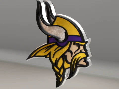 NFL Minessota Vikings Logo 3D Model